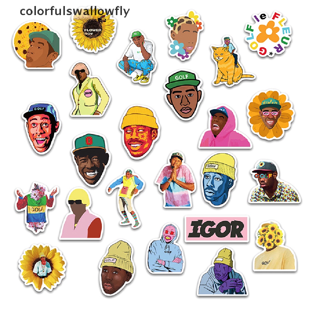 50 Miếng dán hình rapper Tyler The Creator sành điệu trang trí ván trượt