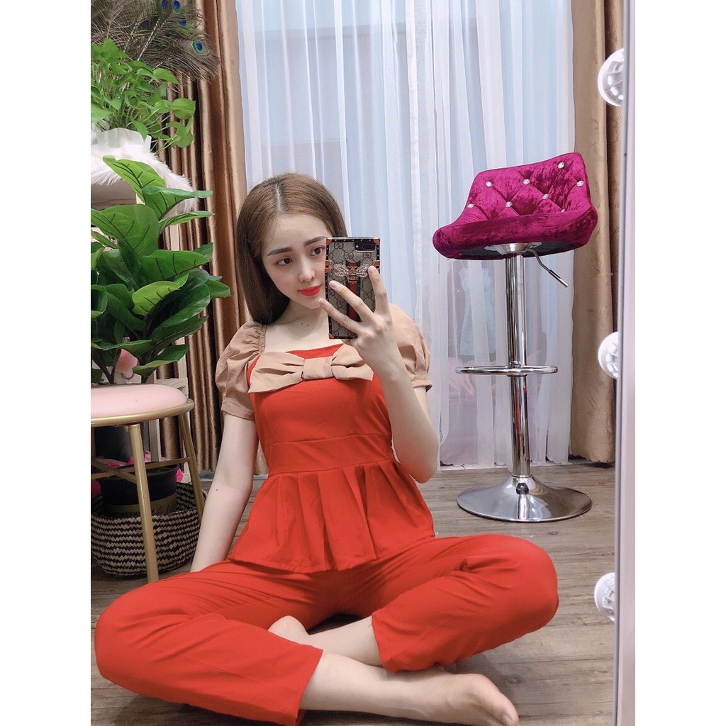 set đò bộ lụa cộc tay quần dài fom dươi 55 kg siêu đẹp
