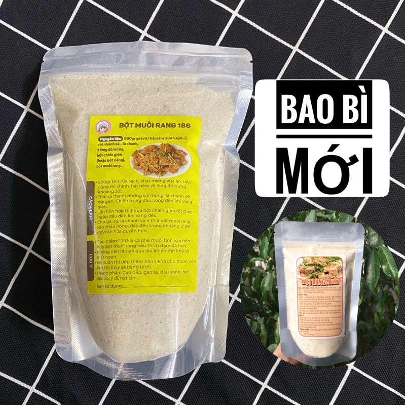 Bột Muối Rang 186 - loại 500g (dễ dàng chế biến các món gà / hải sản/ sườn sụn rang muối)