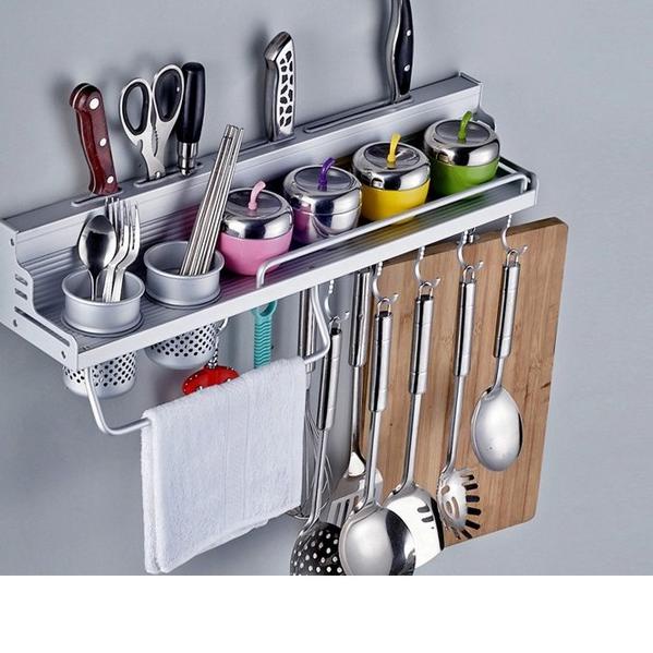 Kệ Nhôm Treo Tường Nhà Bếp Đa Năng Kích Thước 60x12.5x10 cm Mã 47 | BigBuy360 - bigbuy360.vn
