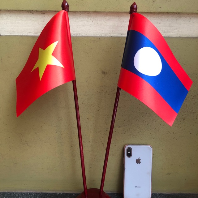 Cờ để bàn việt Nam - Lào