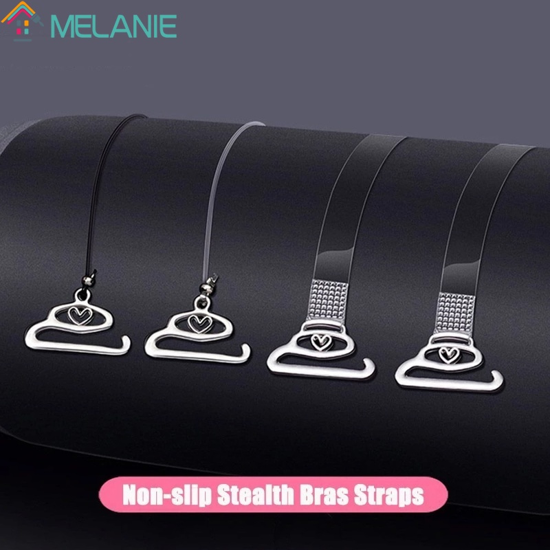 Bộ 2 Dây Áo Ngực Trong Suốt Không Gọng Chống Trượt Chất Lượng Cao Thời Trang Mùa Hè