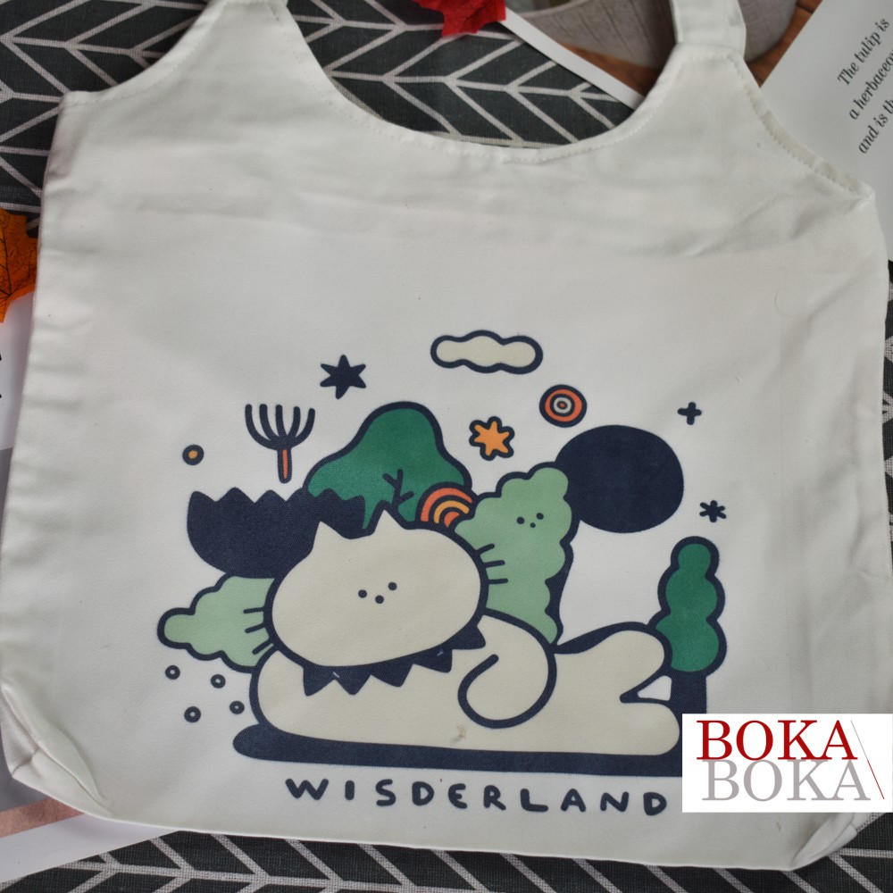 Túi tote vải canvas mềm WisderLand nữ xách vai kẹp nách thời trang giá rẻ phong cách hàn quốc