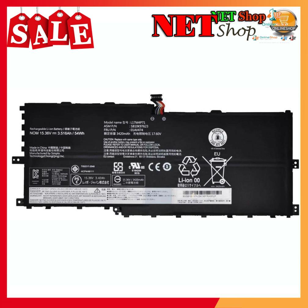 💖💖 Pin Lenovo 54Wh ThinkPad X1 Yoga 2018 Gen 3 L17C4P71 L17M4P71 L17M4P73 01AV475 01AV474 Battery