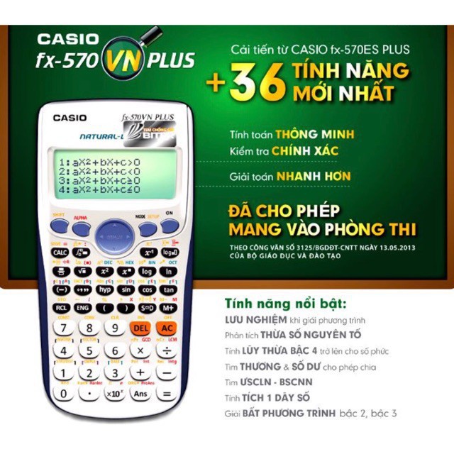 Máy Tính Cầm Tay Casio FX 570 VN PLUS - Chính Hãng