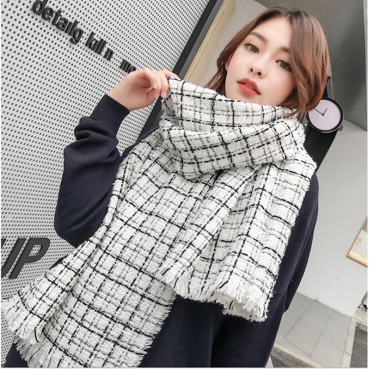Khăn caro xước style Hàn Quốc dành cho cả nam và nữ