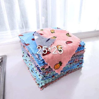 [GIÁ SỈ] Combo 10 Khăn lau chén hoa quả vuông (25x25cm)