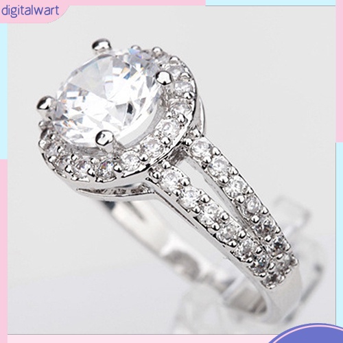 Nhẫn mạ bạc đính đá sang trọng