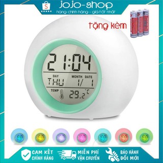 [TẶNG KÈM PIN 3A] Đồng Hồ Báo Thức Để bàn Màn Hình LCD - Đa Chức Năng: Xem giờ, Báo thức, Xem lịch, Nhiệt kế, Đèn ngủ