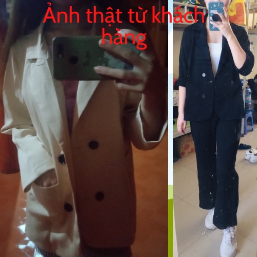 Áo blazer nữ, áo khoác nữ 1 lớp trơn FreeSize < 58kg - vest nữ phong cách Hàn Quốc gọn nhẹ thanh lịch | BigBuy360 - bigbuy360.vn