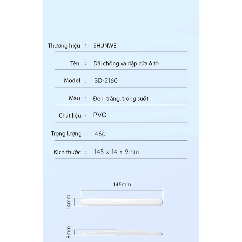 Combo 4 miếng dán chống va đập cửa xe ô tô chất liệu PVC siêu chịu lực, chống mài mòn