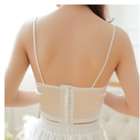 Áo Bra Satin Phi Bóng Bản To CÀI SAU