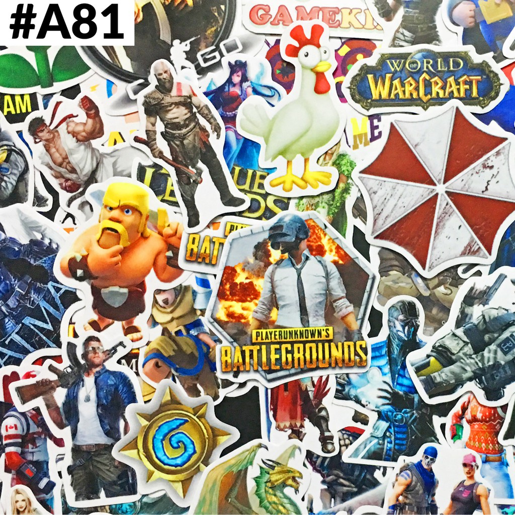 [GAME] 108 Sticker chống nước/dán xe laptop mũ bảo hiểm vali...