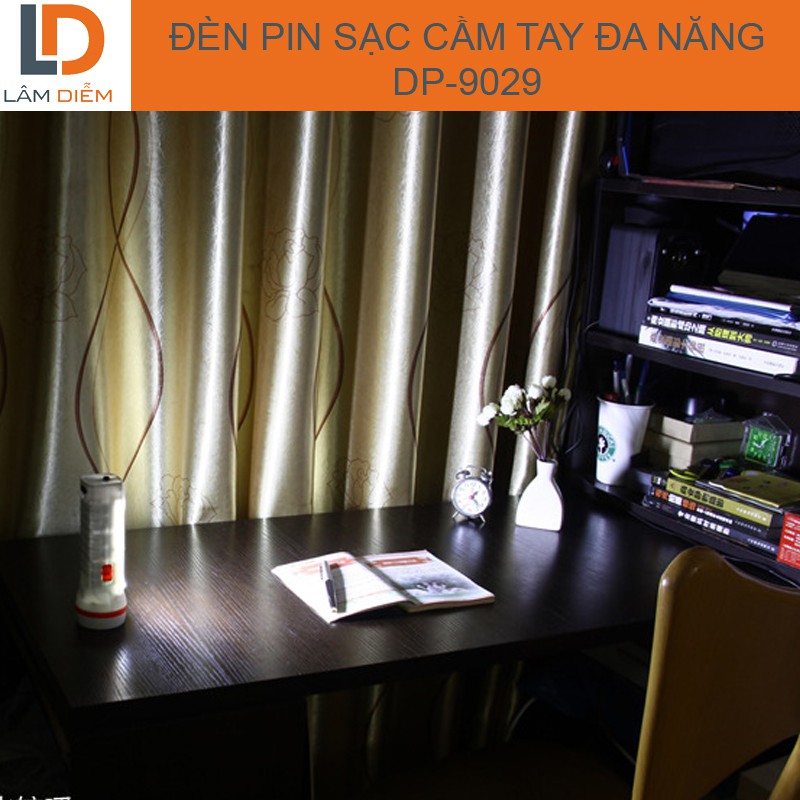 ĐÈN PIN LED SẠC CẦM TAY 2 CHẾ ĐỘ SÁNG DP 9029D