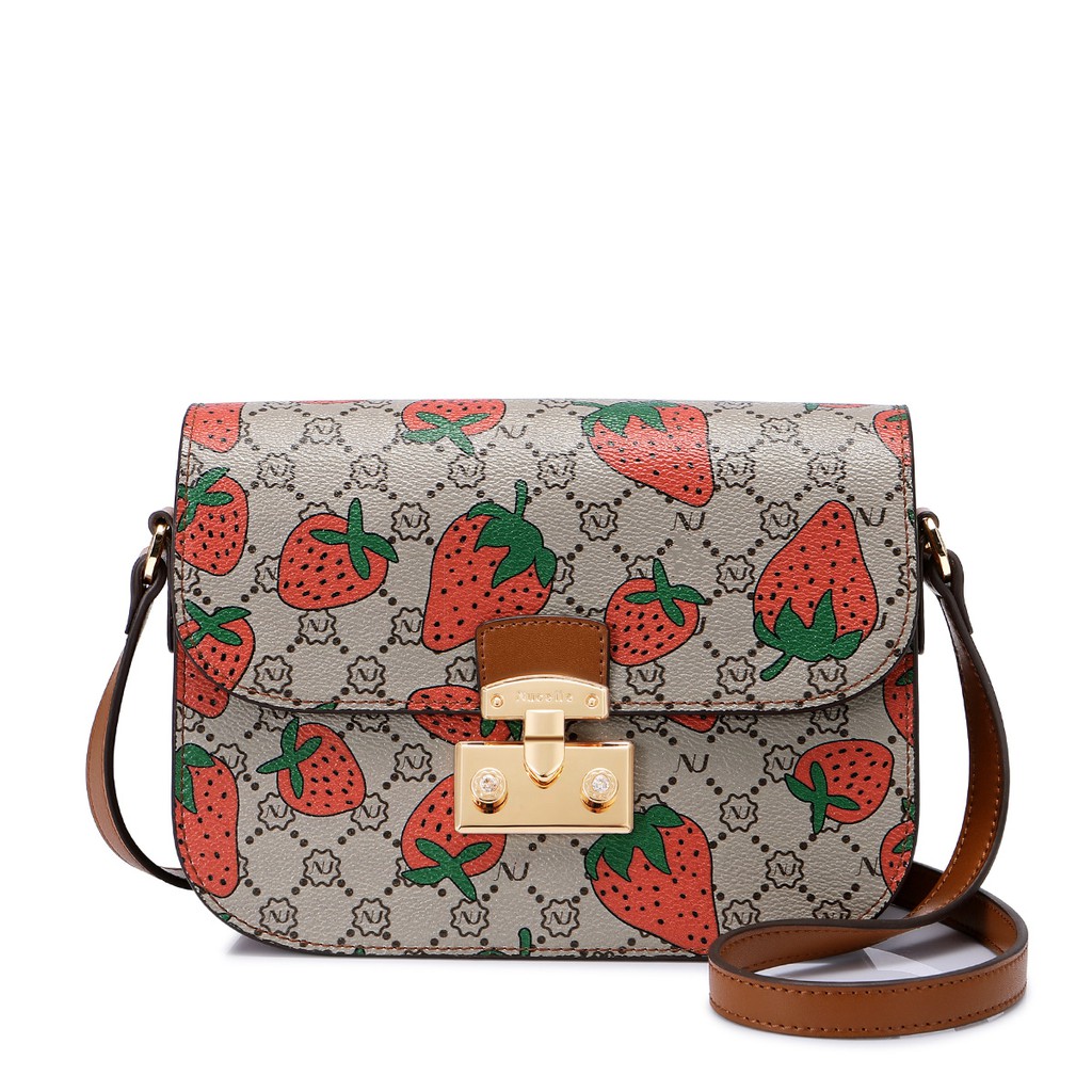 Túi Đeo Chéo Sang Trọng Nucelle 1171757 Họa Tiết Trái Dâu