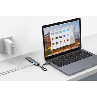 Adapter chuyển đổi Type C 6 in 1 HyperDrive HD22E Xám