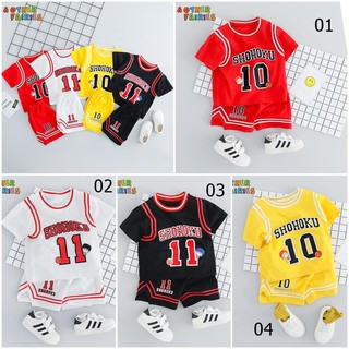 Bộ thể thao sét 4 bộ áo số cho bé trai bé gái