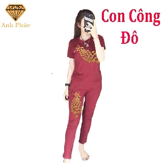 Đồ bộ mặc nhà mặc mát  Anh Phúc + Cotton Con Công