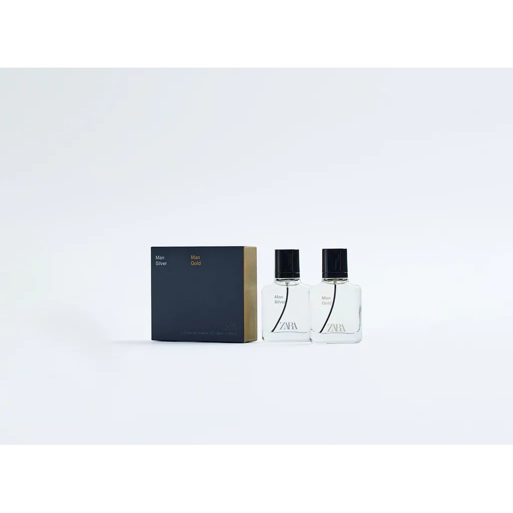 Nước hoa Zara Man: Man Silver + Man Gold Set 2 chai 100ml ;Set 2 chai 30ml