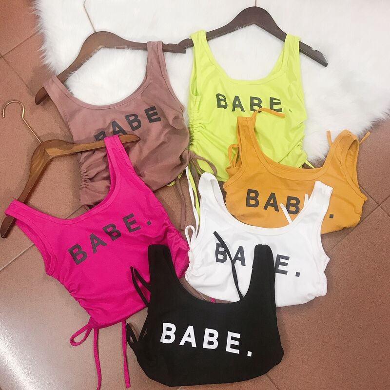áo ba lỗ nữ croptop rút dây sexy