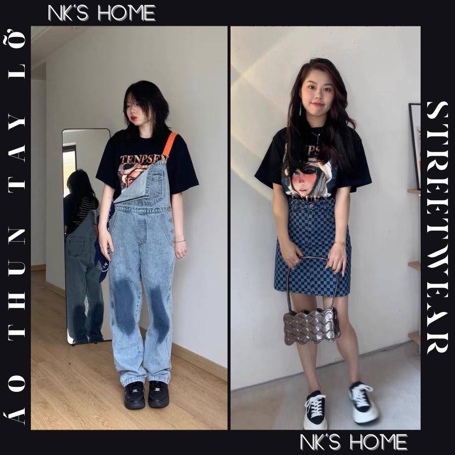Áo thun tay lỡ unisex in hình CÔ GÁI TENPSEN RETURN cho nam nữ phong cách hàn quốc thiết kế form rộng thoáng mát