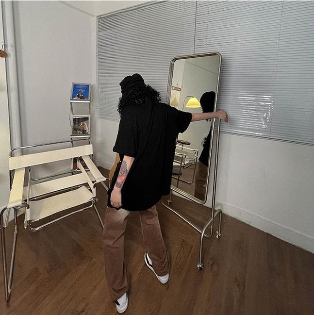 Áo Thun Ngắn Tay Cổ Tròn In Hình Phong Cảnh Thời Trang Nữ