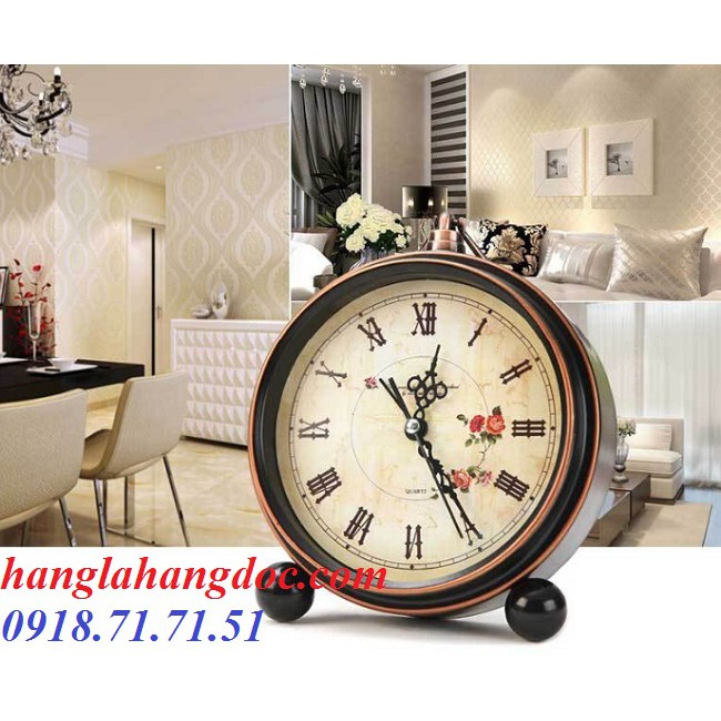 [Mã LIFEBKA5 giảm 10% tối đa 1 Triệu đơn 500k] Đồng hồ để bàn phong cách Vintage, cổ điển pha lẫn hiện đại