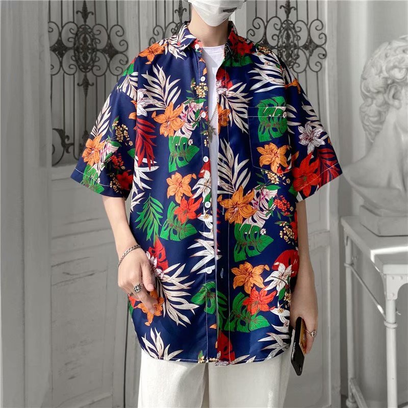Áo sơ mi nam Hawaii, Short sleeve shirt thời trang - ML đến 3XL