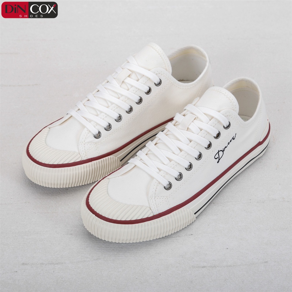 Giày Sneaker Vải Unisex DINCOX D21 Phong Cách Ấn Tượng White