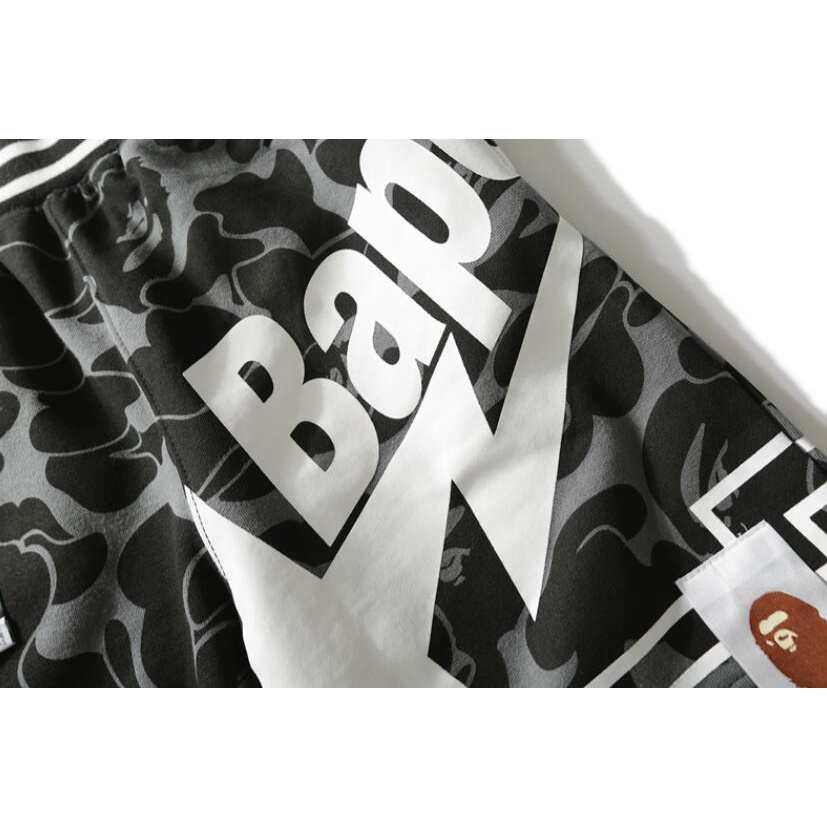 Bape Thời Trang In cotton unisex Quần Short Giản Dị
