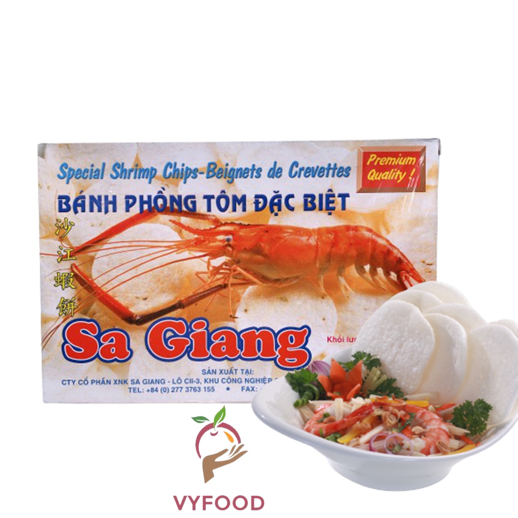 Bánh phồng tôm Sa Giang 200g loại đặc biệt, cay, xốp tan trong miệng, đậm vị tôm, ngọt từ thịt