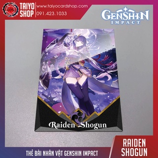 Thẻ bài sưu tầm card custom bánh xốp Genshin Impact Raiden Shogun Baal