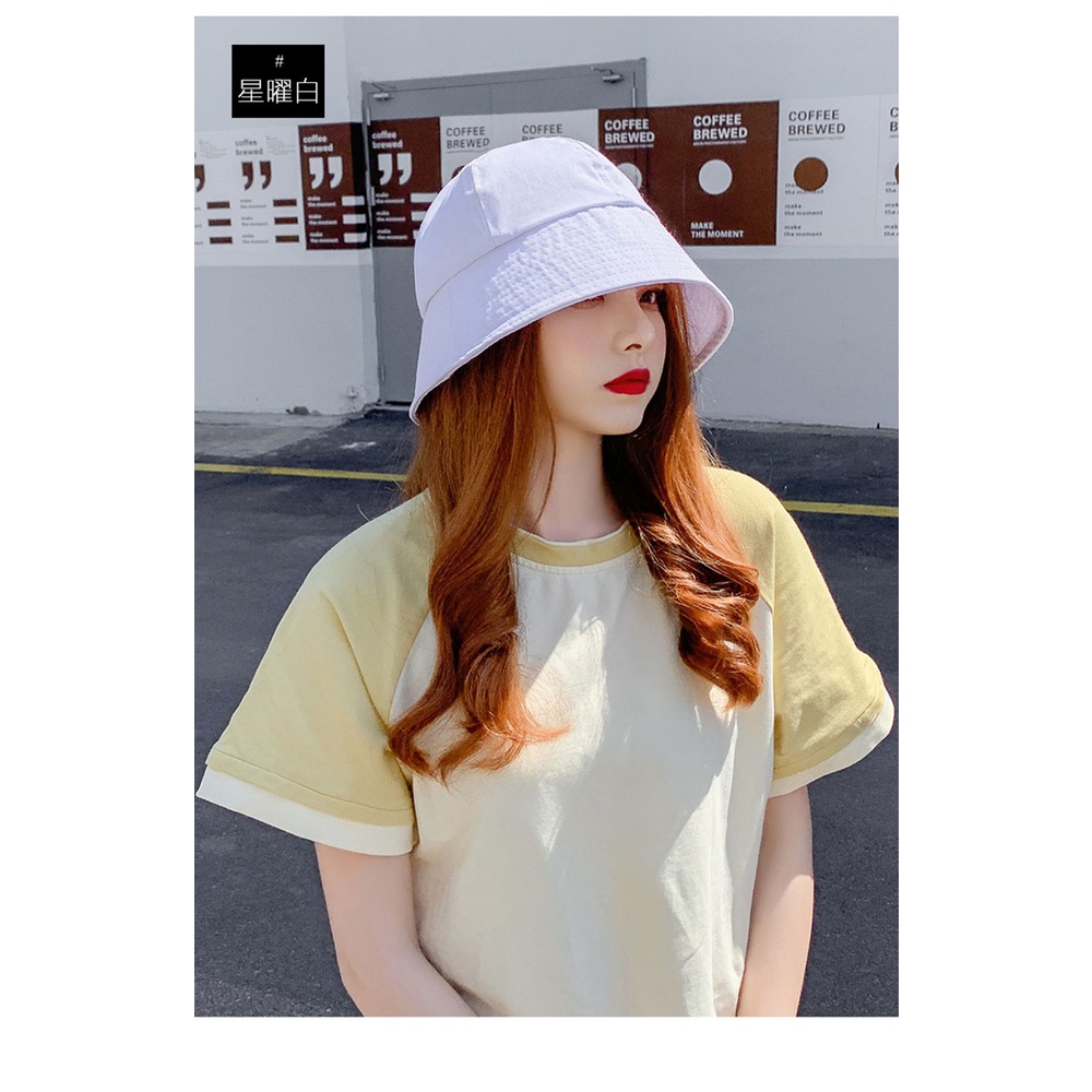 Mũ Bucket Vành Cụp Trơn Nhiều Màu Phong Cách Ulzzang Unisex