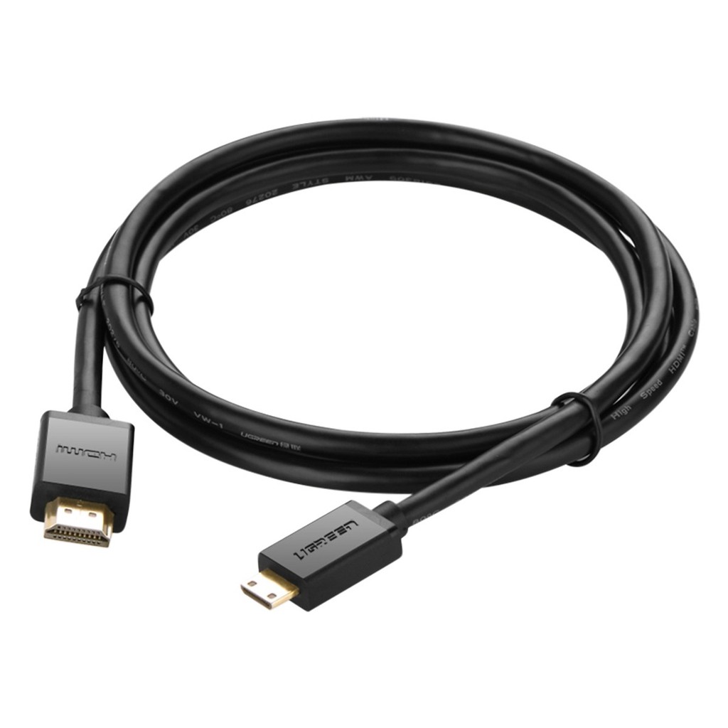 Cáp Mini HDMI To HDMI Ugreen dài 1m 3m -  Hàng Chính Hãng