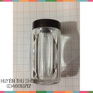 Lọ tăm khía nhựa meca trong suốt trang nhã