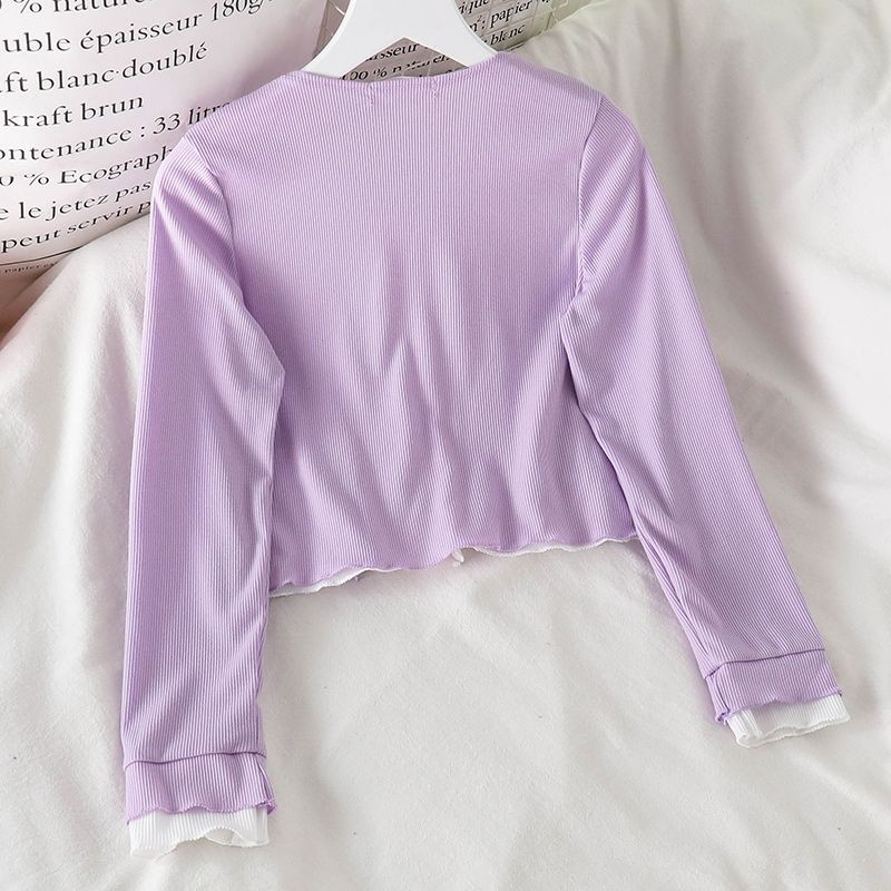 Áo cardigan giả 2 mảnh kèm fback