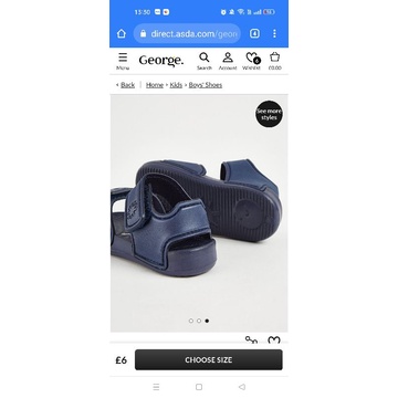 Sandal siêu nhẹ bé trai George uk săn sale