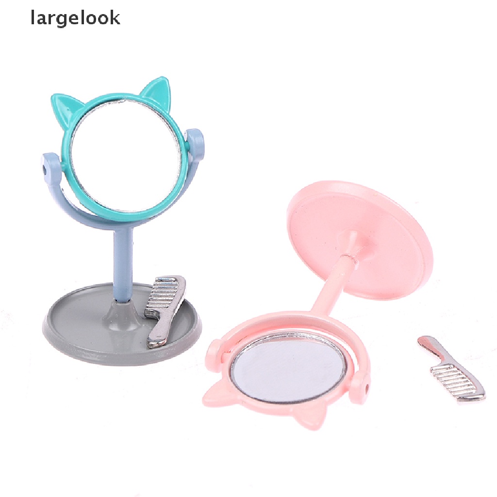 Gương Trang Điểm Hình Tai Thỏ Mini Tỉ Lệ 1 / 12 Cho Nhà Búp Bê ♨Nóng Bỏng