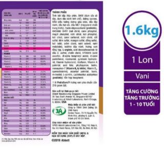 Sữa Pediasure vani 1600G