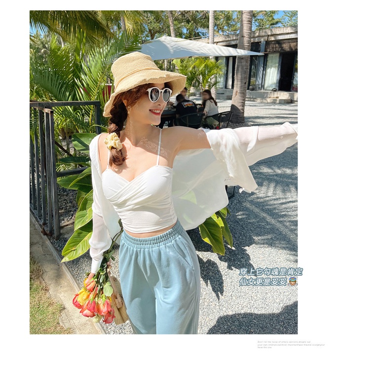 DUNEA Áo Hai Dây Croptop Có Đệm Ngực 3.8 Thời Trang Cho Nữ