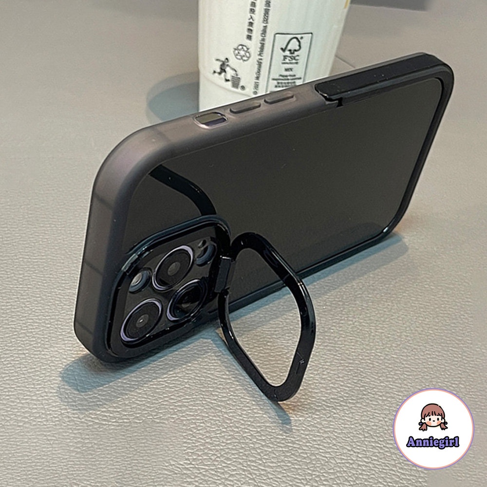 Ốp Điện Thoại TPU Mềm Trong Suốt Chống Trầy Có Giá Đỡ 2 Trong 1 Cho IPhone 13 12 11 Pro Max