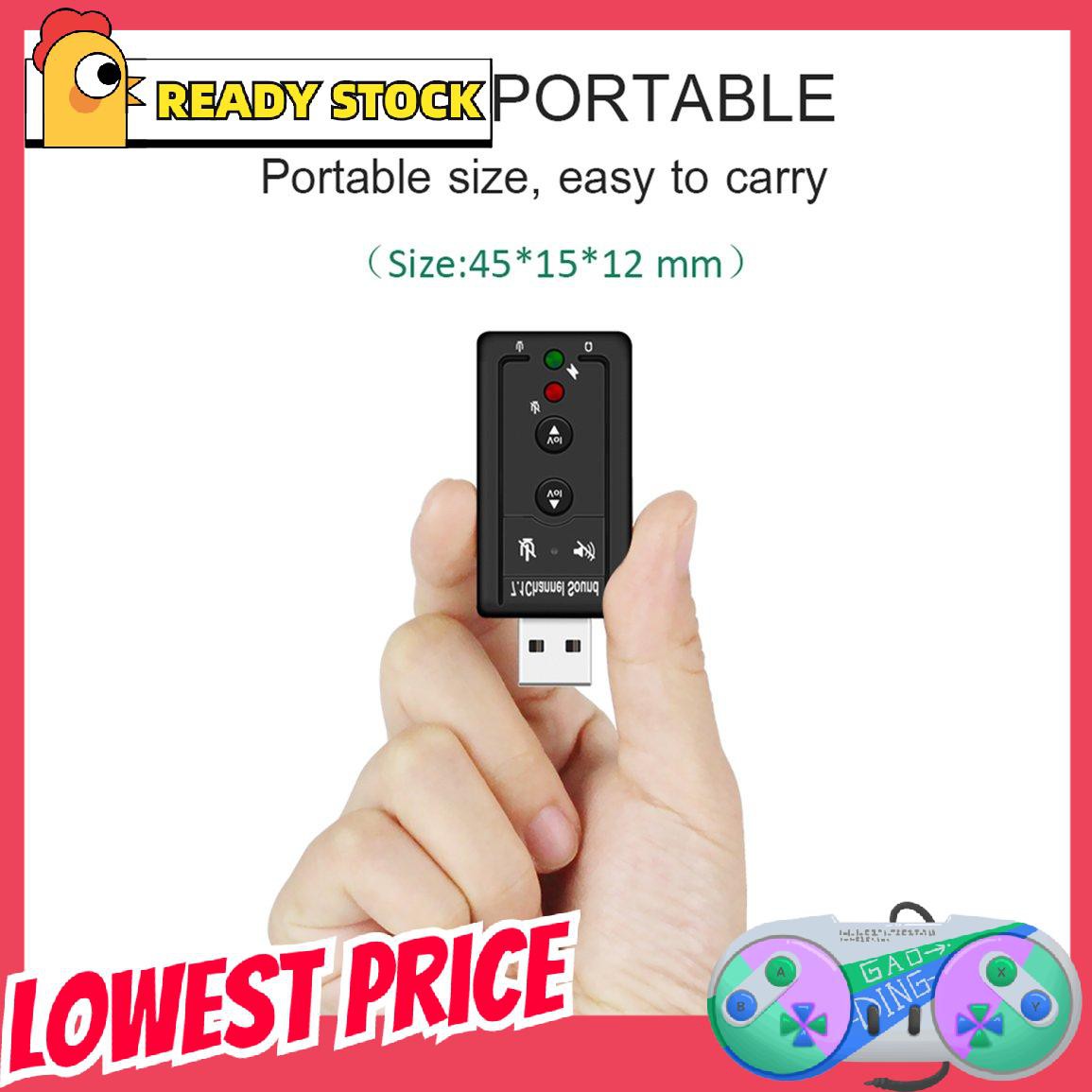 Usb 2.0 Âm Thanh 7.1ch Mini Có Nút Điều Khiển | BigBuy360 - bigbuy360.vn