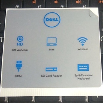 Nhãn trang trí laptop ⭐⭐⭐⭐⭐  DEll INSPIRON - Màu Trắng - Xanh