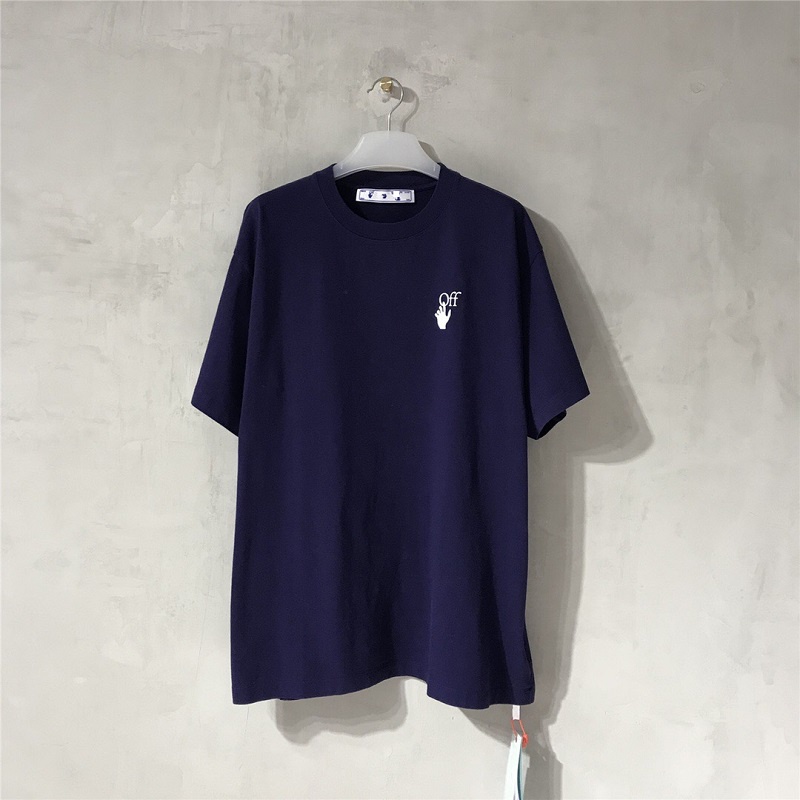 Off WHITE Áo Thun Tay Ngắn Dáng Rộng Họa Tiết graffiti Cá Tính Cho Nam Nữ