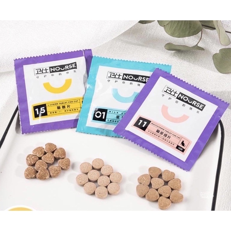 Vitamin tổng hợp Nourse 11 cho mèo Gói 10 Viên