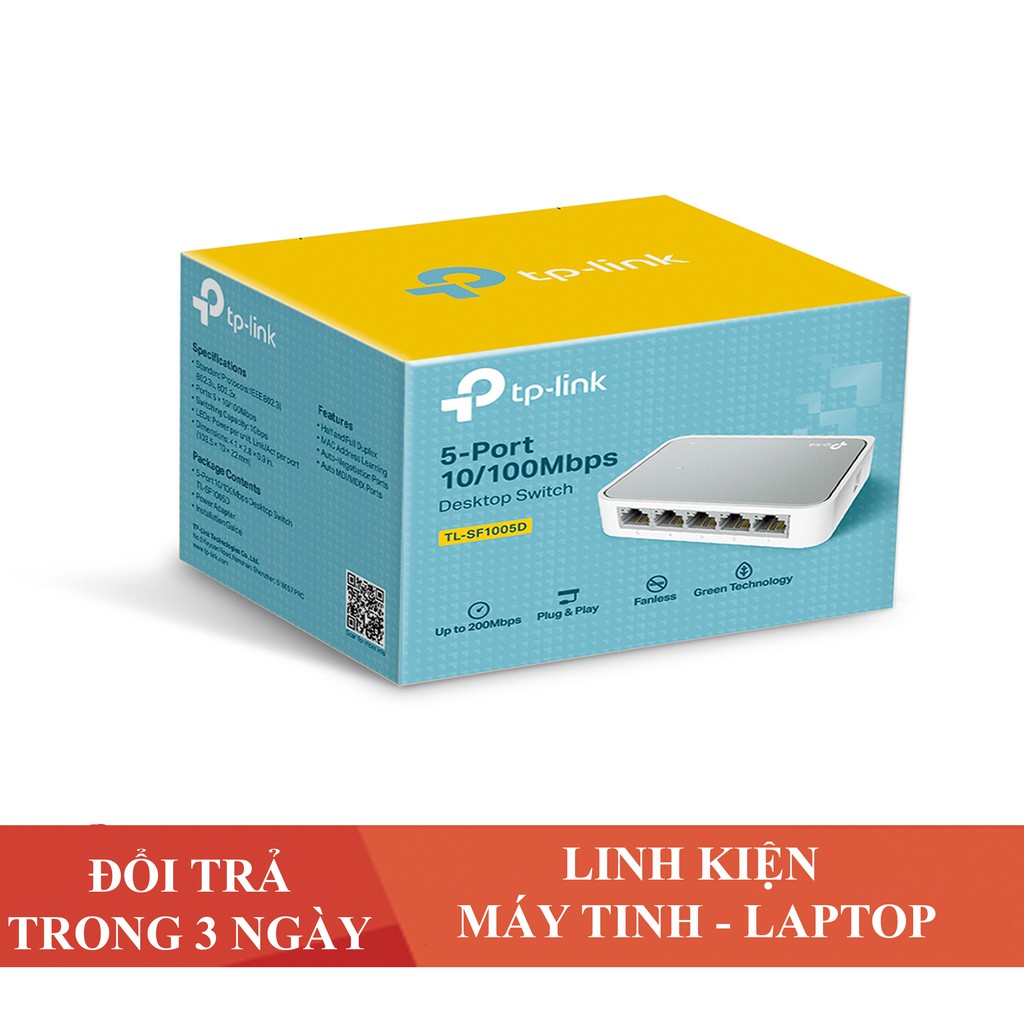 Bộ chia tín hiệu mạng TPLINK 5 PORT (5 cổng)  TL-SF1005D Chính Hãng | FREE SHIP ĐƠN TỪ 50K