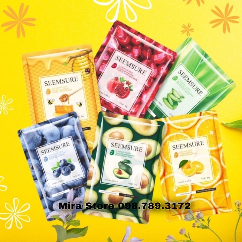 MẶT NẠ TRÁI CÂY DƯỠNG DA SEOMOU 6 Vị