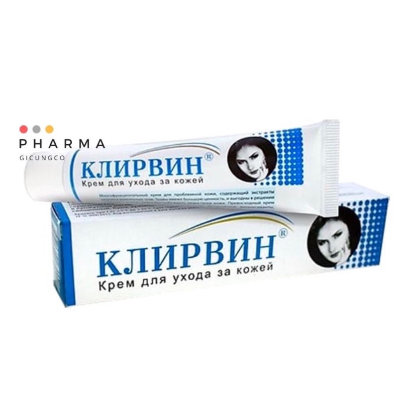 Kem mờ sẹo KLIRVIN Nga 25g, giảm sẹo lồi, lõm, sẹo thâm, do mụn