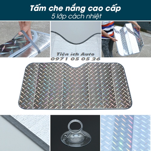 Tấm che nắng kính lái, Bạt che nắng kính lái ô tô, xe hơi_ Hàng chính hãng RUNDONG   | tienich_auto