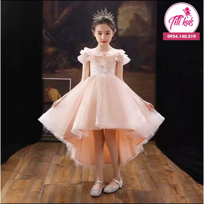 Đầm Công Chúa Bé Gái TiTiKids Đầm Đuổi Xếp Ly CC160